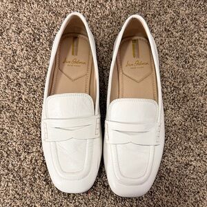 Sam Edelman Classic White Leather Loafers